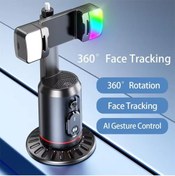 Resim TOKQI Destekli Otomatik Yüz Takipli Gimbal - Akıllı Telefon ve Aksiyon Kamerası için 360° Döner Masaüstü 