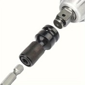 Resim 3 Parça Hızlı Çıkarma Güç Anahtarı Adaptör Kiti - 1/2" Kare Sürücüden 1/4" Altıgen Dönüştürücü, DIY ve Metal Yapı Projeleri için O-Halkalar & Pimler 