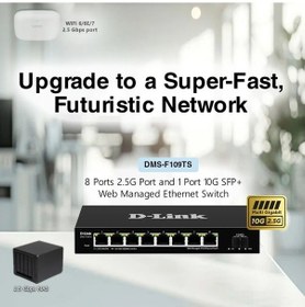 Resim D-lınk Dms-f109ts 8+1 Port 10g Sfp+ Yönetimsiz Swıtch 