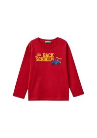 Resim United Colors Of Benetton Unisex Çocuk Sweatshirt Ben.3ı1xg10fl Kırmızı 