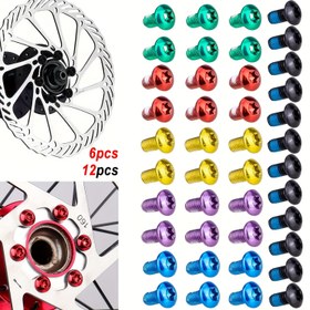 Resim 6/12 adet M5x9mm Bisiklet Disk Fren Rotor Bilekleri - Yüksek Sıcaklık Dayanıklı Karbon Çelik Vidası, T25 Altıgen Baş, Geliştirilmiş Tutuş, Canlı Renkler (Teal, Kırmızı, Sarı, Mor, Mavi, Siyah) Dağ Bisikleti ve Yol Bisikleti Fren Pedleri Montajı, Bisiklet Fren Parçaları, Güvenli Montaj, Dayanıklı Yapı 