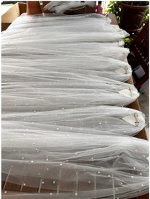 Resim bba new trend 5 RENK SUNUM,Gelin Duvağı, Gelinlik Aksesuarı Nikah ,incili Gelin Duvak 1,5 Mt Tokalı İncili DUVAK 