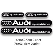 Resim Audi 3d Damla 4'lü Sticker Set 2 