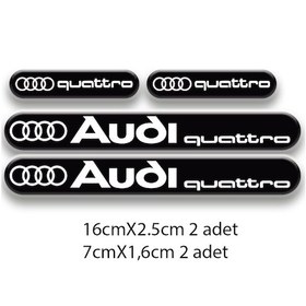 Resim Audi 3d Damla 4'lü Sticker Set 2 