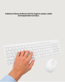 Resim Kablosuz Klavye Ve Mouse Seti - Ergonomik Tasarım, Sessiz Kullanım, Geniş Uyumluluk Diğer 