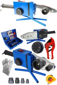 Resim STAXX POWER 2000Watt Çift Rezidanslı Hava Soğutmalı Isı Ayarlı PPRC Plastik Boru Kaynak Makinesi + Makas Metre 