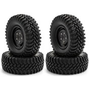 Resim 1/10 Trx4 Ve Axial Scx10 İçin 4 Adet Kauçuk Rc Araç Lastiği - 110mm Çap, 46mm İç Çap 