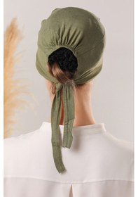 Resim Melodi Scarf Dikişli Bone Haki Haki 