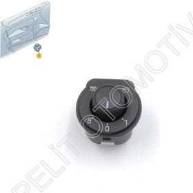 Resim Pelit Otomotiv Superb Ayna Ayar Düğmesi Katlanır 3V0959565C (2015-2022) 