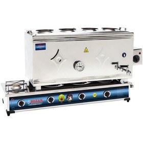Resim Mizan 80 Lik Doğalgazlı + Elektrikli 60 Litre 4 Demlikli Çay Kazanı 