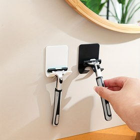 Resim 1/2/5 adet Çok Fonksiyonlu Tıraş Makinesi Tutacağı, Deliksiz Raf, Elektrikli Tıraş Makinesi Depolama Rafı, Banyo Tıraş Makinesi Rafı 