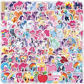 Resim 120 adet/60 adet My Little Pony Sticker, Tekrarlanmayan İns Stil El Hesap Dekorasyonu, Cep Telefonu Kılıfı, Defter, Bagaj, Su Geçirmez Sticker, DIY Projeleri için Mükemmel, Memo Dekorasyonu Düzenleme Kitabı, Parti Hediyeleri, Düğün Temalı Dekorasyon 