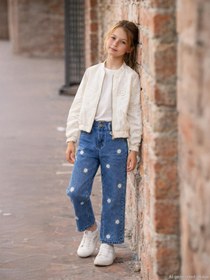 Resim Civil Girls Papatya Nakışlı 6-9 Yaş Pantolon - Mavi - Mavi / 9-10 Yaş 