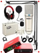 Resim markentegra Premium Stüdyo Seti: Mikrofon, Ses Kartı, Kulaklık 