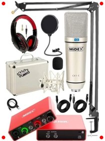 Resim markentegra Premium Stüdyo Seti: Mikrofon, Ses Kartı, Kulaklık 