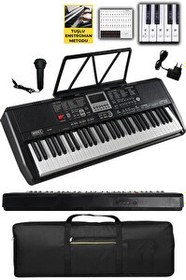 Resim Midex PS-1800BK 61 Tuşlu Kaliteli Dijital Ekranlı Org (Çanta Notalık Adaptör Metod) 