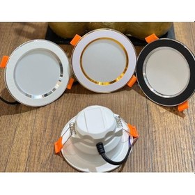 Resim 7W 3 Renk Sıva Altı Led Downlight Spot - Siyah Krom Kasa 