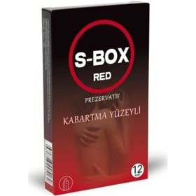 Resim S-Box Red Kabartmalı Prezervatif 12'li 