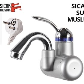 Resim Sıcak Musluk Elektrikli Ani Su Isıtıcı Termal Şofben Musluk Duvara Monteli Dsg-5s 