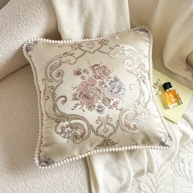 Resim Çağdaş Stil Dekoratif Yastık Kılıfı - Çiçek Desenli, Makinede Yıkanabilir, Fermuarlı Kapatma, Oturma Odası İçin Uygun, Polyesterden Yapılmıştır 