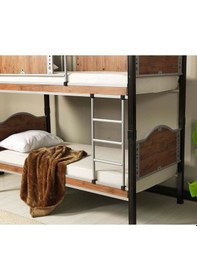 Resim Argimo Argimo İnci Genç Çocuk Odası Ahşap Başlıklı Metal Ranza ve Karyola 90 x 200 CM Yatak Ölçülü 