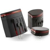 Resim Sourcingasia ayak Izi 2 USB Şarj Cihazıyla Evrensel Seyahat Adaptörü (Yurt Dışından) 
