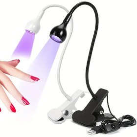 Resim LED Tırnak Kurutucu, Siyah/Pembe, Manikür Lambası, LED Masa Lambası Gece Lambası, Manikür Lambası, USB Güçlü Manikür Klips Lambası 