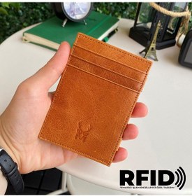 Resim Modica Lotus - Hakiki Deri RFID Korumalı Sihirbaz Cüzdan 