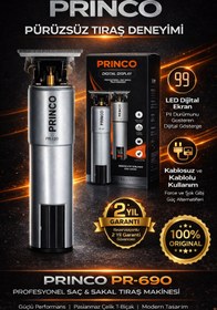 Resim Princo ŞARJLI SAÇ SAKAL TIRAŞ MAKİNASI PR-690GRİ 