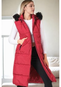Resim Z9741 Dewberry Bayan Yelek-bordo Bordo 