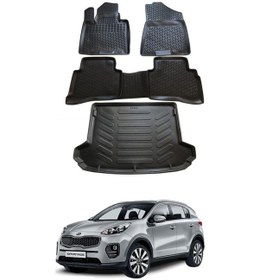 Resim Kia Sportage Yeni Kasa 3d Paspas 2016-2020 Arası Bagaj Havuzu 3d Ikili Set 