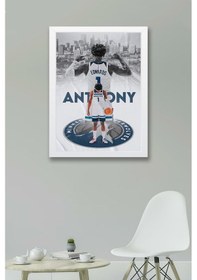 Resim Anthony Edwards Çerçeveli Tablo - Minnesota Timberwolves Nba Posteri Tablo 