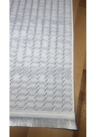 Resim Elvey Home Krem Gri Bohem İskandinav Sisal Pamuk Taban Özel Kesim Kaymaz Salon Mutfak Oturma Odası Yolluk Halı Krem/gri 