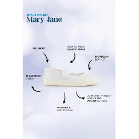 Resim Hopfrög Smart Walker Mary Jane Havalı Beyaz Barefoot Kız Babet Ayakkabı 