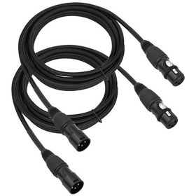 Resim Symbee 2 Adet 3 Metre Xlr Kablosu - 6mm Çift Katlı Ekranlı Teli, Çinko Alaşımlı Kasa Ve Altın Kaplı Plug - Mikrofon, Kayıt Cihazı, Hoparlör İçin Ses Aksesuarı 10" 