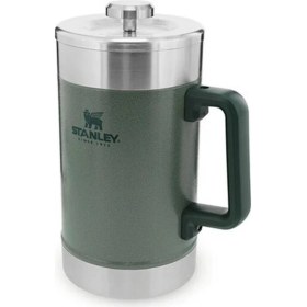 Resim Stanley Klasik French Press Termos 1.4 Lt - Hammertone Green Siyah - Yeşil 