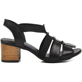 Resim Venüs Siyah Kadın Topuklu Sandalet Siyah 