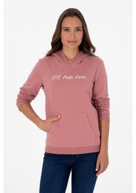 Resim U.S. Polo Assn. Kadın Gül Kurusu Kapüşonlu Sweatshırt 50313559-VR221 