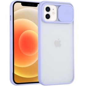Resim Iphone 11 6.1" Uyumlu Kamera Lens Korumalı Sürgülü Lila Kılıf 
