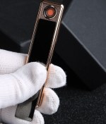 Resim By Marine Siyah Şarjlı Alevsiz Kızaklı Usb Çakmak Bysmc401r002 