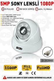 Resim IDS 5MP Lensli 1080p Full HD AHD Güvenlik Kamera Sistemleri İçin İç Mekan Gece Görüşlü Kamera D-2028HD 
