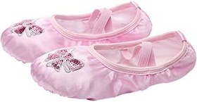 Resim GALPADA Çocuk Yoga Ayakkabıları Kızlar İçin Bale Ayakkabıları Süet Tabansız Dans Ayakkabıları Beden 26 