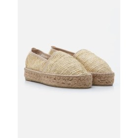 Resim Su Espadril Natura Naturel Kadın Düz Espadril 