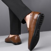 Resim Erkekler için Rahat Giyim Ayakkabılar - Klasik Loafer Tasarımı, Yüksek Kaliteli Pürüzsüz Üst Malzeme ile Üretilmiş, Yumuşak Astar ve Esnek Kaymaz Taban, Günlük Kullanım, İş ve Sürüş İçin İdeal, Tüm Gün Boyu Konfor Sunar 