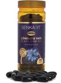 Resim Senkavit Bitkisel Çörekotu Yağı Softjel 1000 Mg 100 Kapsül 