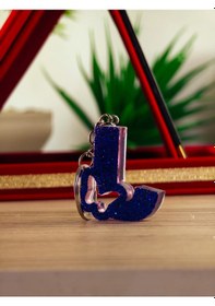 Resim Harfli Anahtarlık Kişiye Özel Yapım Kelebek Desenli Anahtarlık El Yapımı Epoksi Hediyelik Ürün Harf Anahtarlık Altın - Kahverengi 