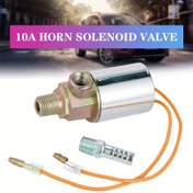 Resim Ağır Hizmet Tipi 12V/24V Elektrikli Solenoid Valf - Arabalar, Trenler, Kamyonlar ve Deniz Araçları için Güvenilir Hava Kornası Kiti Aksesuarları - Dayanıklı Yapı, Kolay Kurulum ve Uyumluluk 