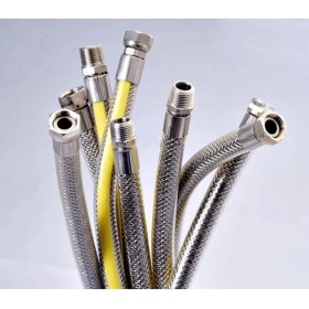 Resim Eco Lounge Ocak Fırın Doğalgaz Bağlantı Fleksi Extra Korumalı Hortum 1 Metre 