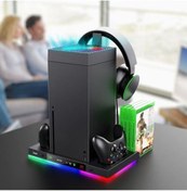 Resim Xbox Series X Uyumlu Şarjlı Fanlı Rgb Li Dikey Stand İpega Pg-xbx024s 