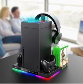Resim Xbox Series X Uyumlu Şarjlı Fanlı Rgb Li Dikey Stand İpega Pg-xbx024s 